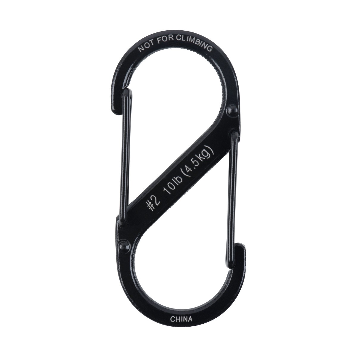 Black Nite Ize Unisexs Plastic S-biner Dual Carabiner Stainless Steel #5 Size 5