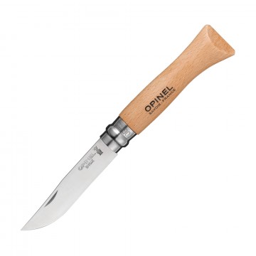 N°06 Stainless Steel Knife:   The N°06 is the smallest Opinel knife with Virobloc double safety ring, which locks the blade in closed or open...