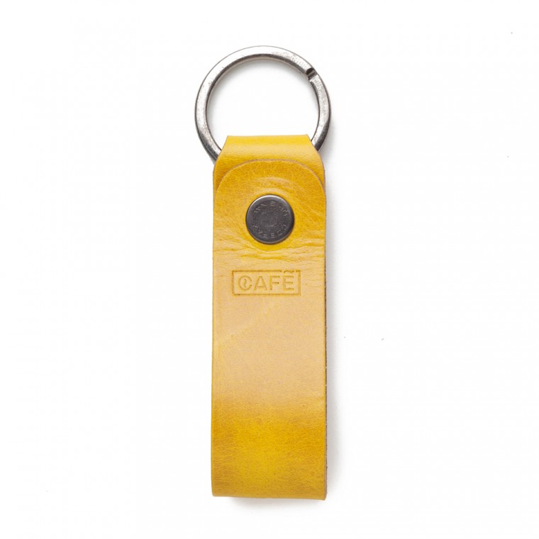 Café Leather Key Chain - Spicy Mustard