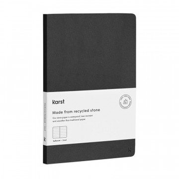 Softcover Notebook A5 - Muistikirja:   Kivipaperista tehty premium-luokan pehmeäkantinen muistivihko.  
 Karst Softcover Notebook on tehty kivipaperista...