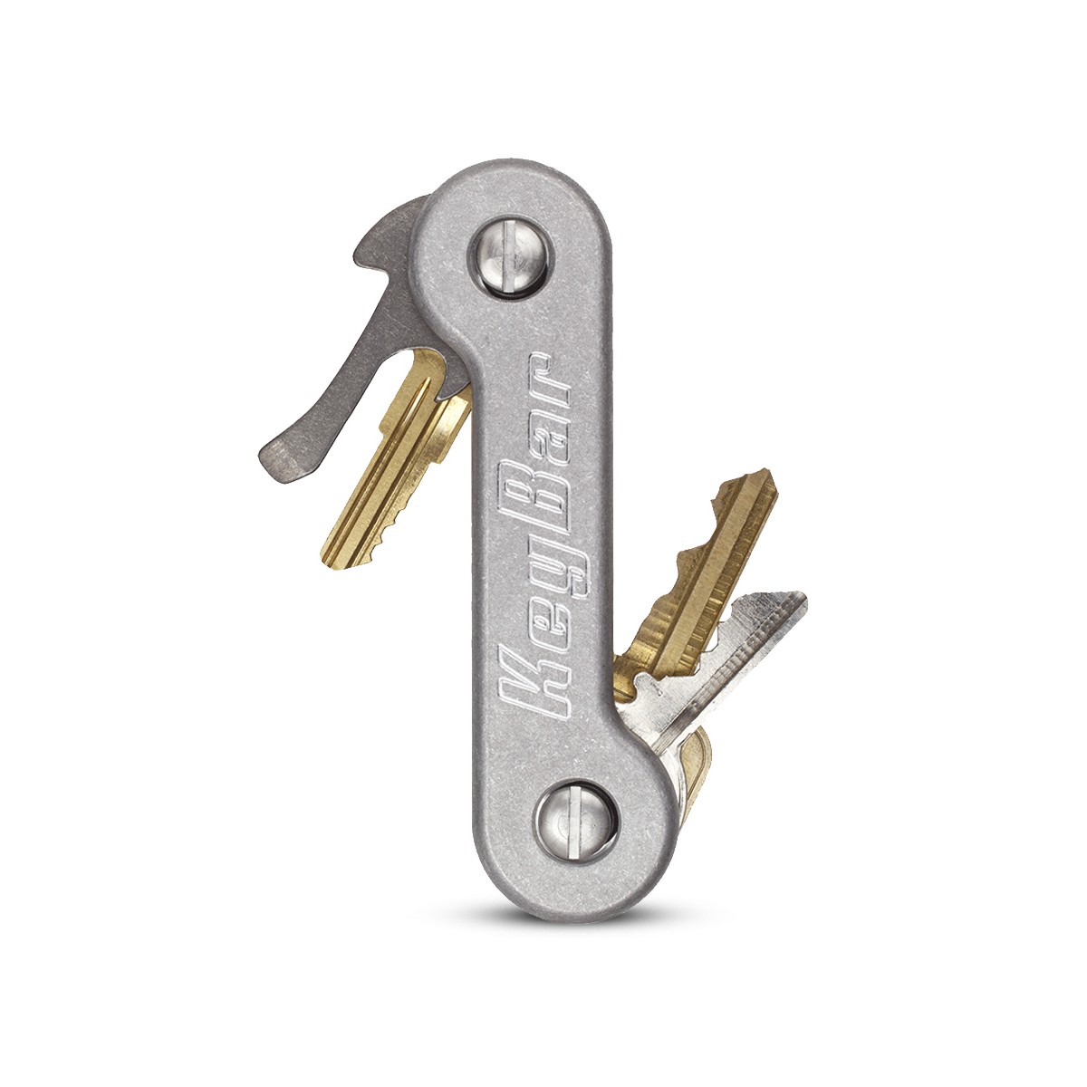 KeyBar Schlüsselorganizer aus Titanium mit Taschenclip, für bis zu