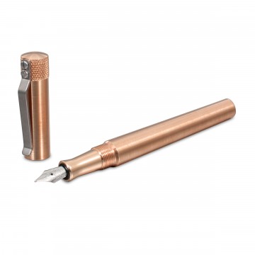 Fountain K Copper Pen:  The Fountain K is a compact, copper machined fountain pen. It uses a German-made Bock nib assemblies known for their...