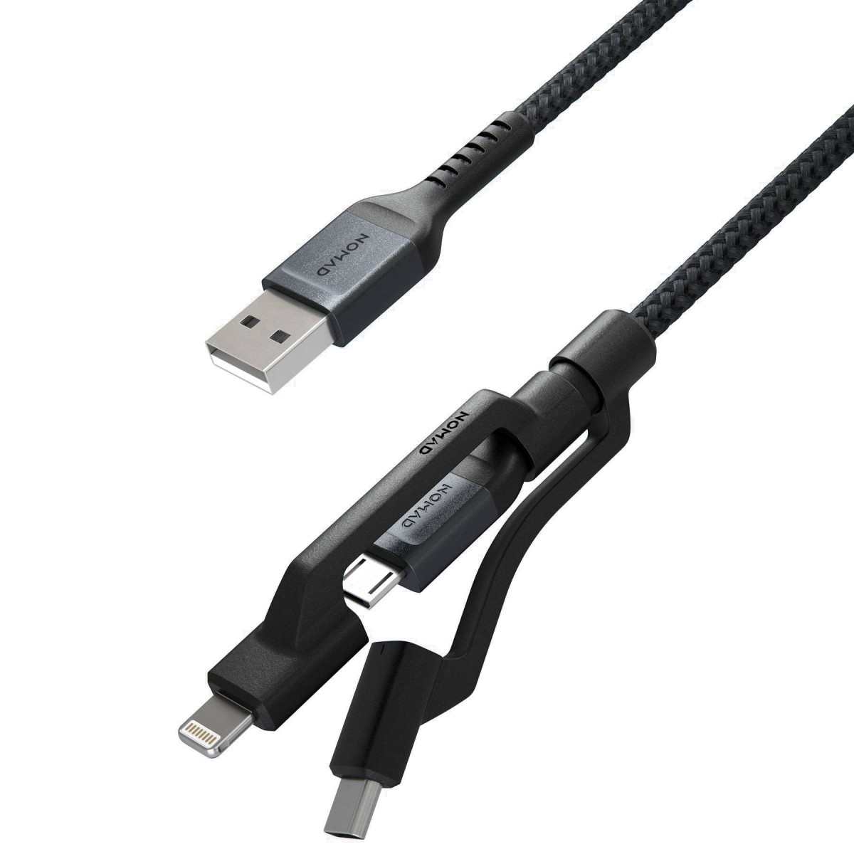 0.3M Micro-USB, Lightning, USB-C Nomad Universal Cable USB-A to Universal 