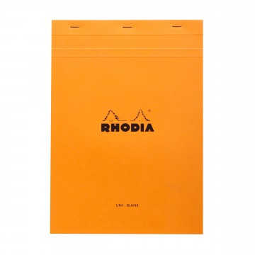 Bloc N°18 - Lehtiö:  Rhodia Bloc -lehtiöllä muistiinpanot ja luonnostelut hoituvat luotettavasti, niin toimistolla kuin reissussakin....