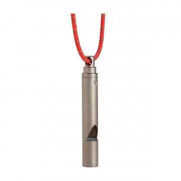 Titanium Whistle:  Vargo Titanium Emergency Whistle is built with the strength and toughness of titanium. Titanium pealess design won’t...