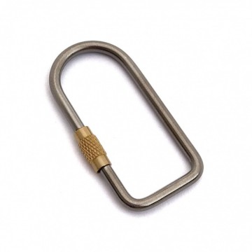 Titanium Flat Oval Keyring:  This convenient and lightweight locking titanium key ring holds all your keys and screws shut tightly with a knurled...