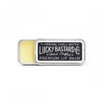 Slider Lip Balm:   The Lucky Bastard gentlemen's lip balm in a small, thin, push-pull sliding tin.   It can be used directly on the...