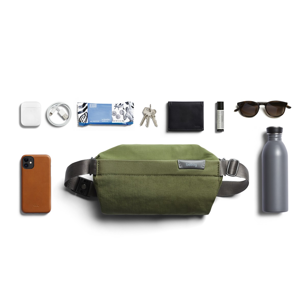 Bellroy Sling Bag Compact Crossbody Bag, Multiple Compartments, Water-resistant Materials, Holds Phone, Camera & Water Bottle Marine Blue 