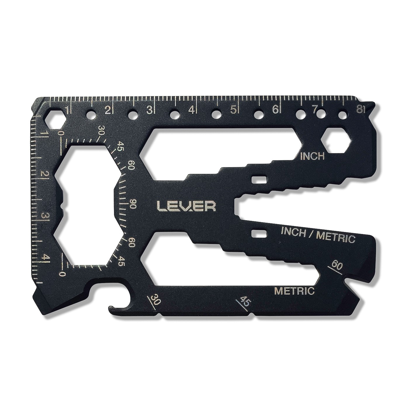 Argento Lever GearLever gear Toolcard pro Multi strumento minimalista ed elegante in acciaio inossidabile per portafoglio 40 in 1 Multi-strumento Marca 