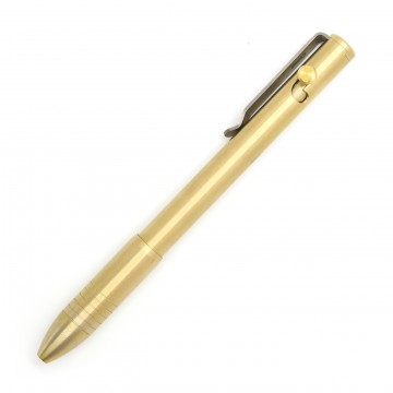 Brass Bolt Action - Kynä:  Brass Bolt Action -kynällä voit kontrolloida omaa kirjoituskokemusta täydellisesti. Kynän pituus ja kärki säätyvät...