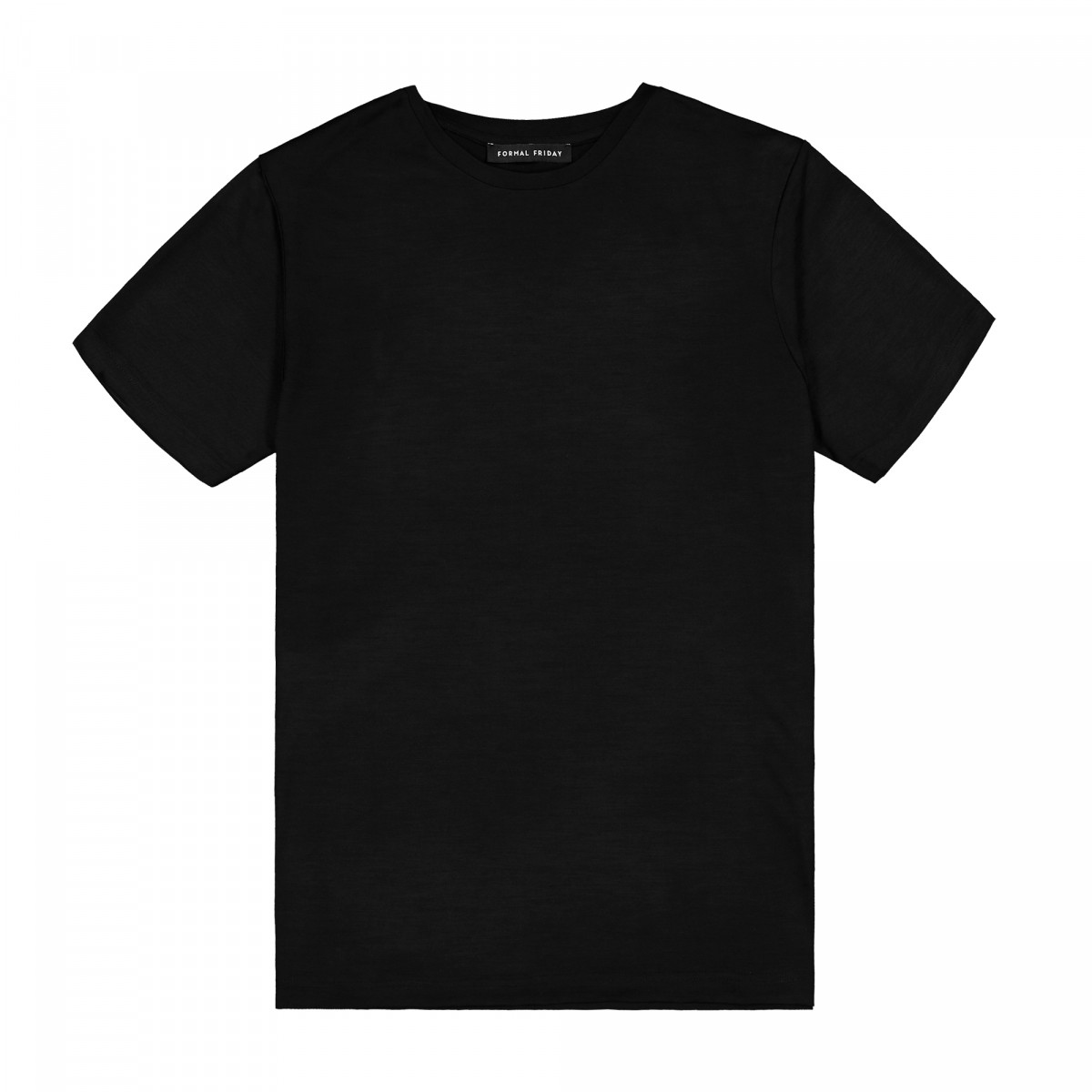 Formal Friday Ultrafine Merino T-Shirt - Black - Mukama