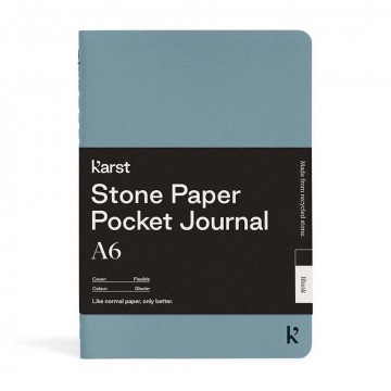 Pocket Journal:   Premium pocket journal made from stone paper.  
 The Karst Pocket Journal  is made of stone paper instead of...
