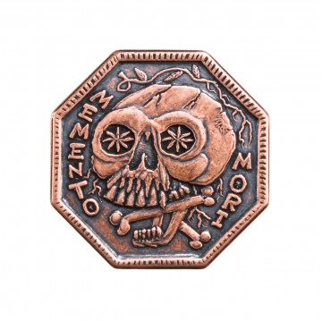 Memento Mori Coin:  There is a long history of Memento Mori reminders, including coins. Shire Post Mint added their spin on the concept...