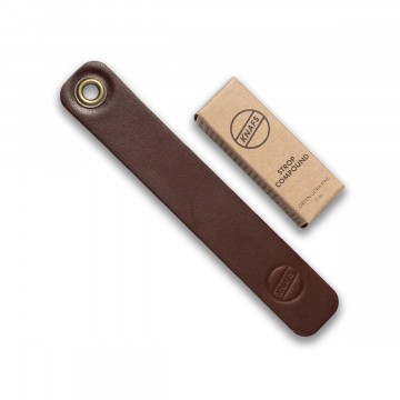 Leather Strop + Compound:  This leather sharpening strop will help keep the microscopic edge of your knife honed for higher speed, lower drag,...