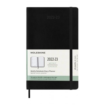 Weekly Notebook Large 2022-23 Calendar:  This 18-month weekly calendar starts from July and ends December next year, which makes it perfect for new school...