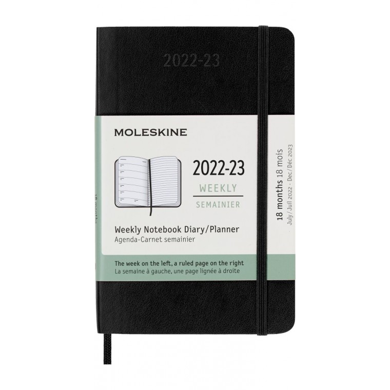 Moleskine Weekly Notebook Pocket 2022-23 Calendar