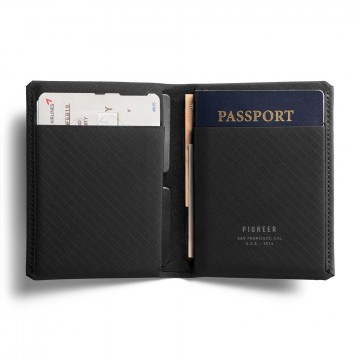 Passport Wallet:  The Passport Wallet features a molded slot for passport (125 x 88 mm, 28 page) and two discreet card slots for a...