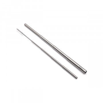 Straw:  This straw is made from stainless steel, has a telescopic design and fits in the pocket.  Comes in a perfectly sized...