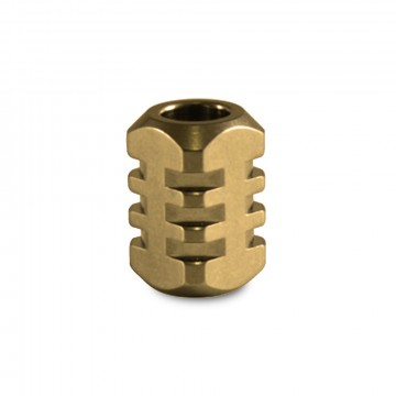 Brass S1 Lanyard Bead:  This brass lanyard bead stands out with an unusual square profile to add a unique look to any of your favorite...