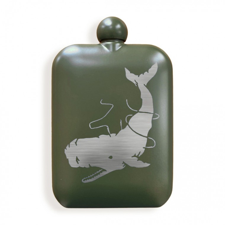 White Whale Olive Drab Flask