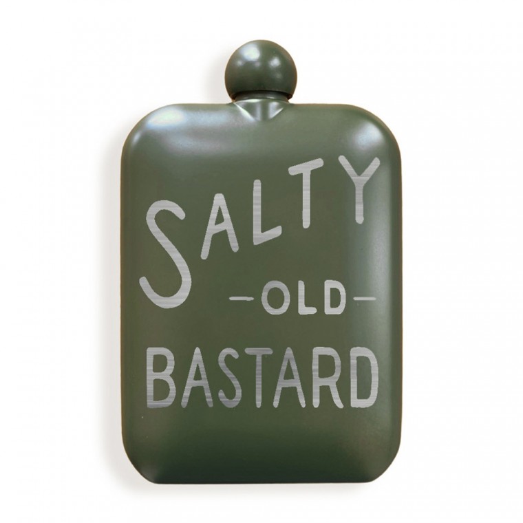 Salty Old Bastard Olive Drab Flask
