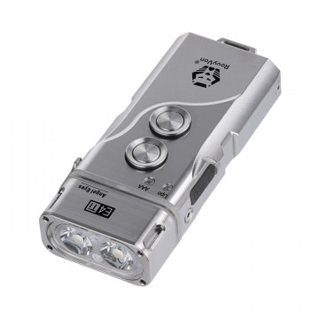 Angel Eyes E4 Titanium - Taskulamppu:  Angel Eyes E4 -taskulampussa on hybrid-virtajärjestelmä: sisäänrakennettu USB-C:n kautta ladattava Li-po -akku on...