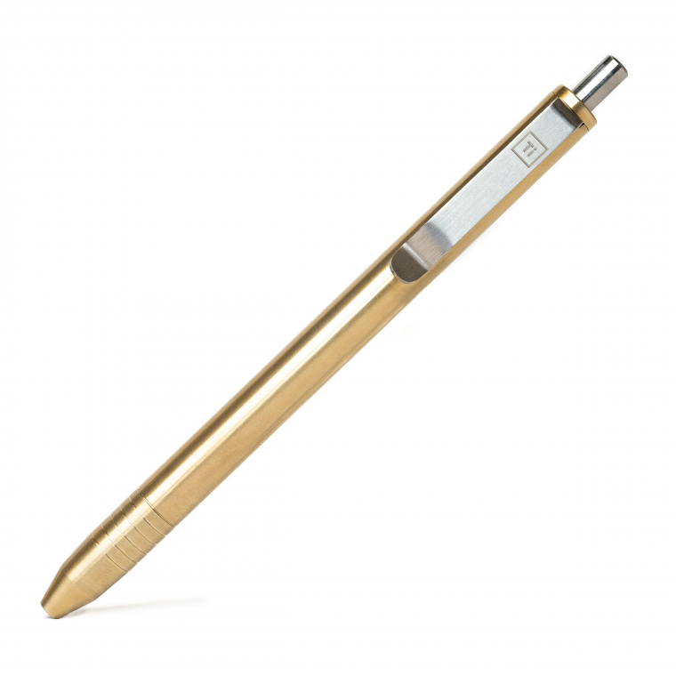 Big Idea Design Slim Click Brass Pen