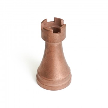 Rook Bead Copper:  The Rook bead is designed just like the chess piece. The recessed end keeps the weight down and hides the knot....