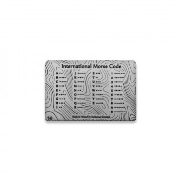 Morse Patch Steel:  International Morse Code -patch kiinnittyy tarranauhalla reppuun tai organisointitaskuun. Näyttää hienolta ja...