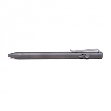 Bolt Action Titanium Stonewashed Pen:   The stonewashed body finish on these pens is a dark, matte gray which contrasts nicely with the shinier clip, bolt,...