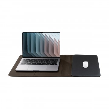 Hybrid Laptop Sleeve:   Transform any space into a familiar workspace with a dual-function sleeve that doubles as a portable desk mat....