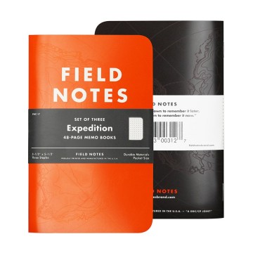Expedition 3-Pack - Anteckningsbok:  Field Notes Expedition Edition är en perfekt följeslagare för alla dina resor. Memoboken består av ett orange omslag...