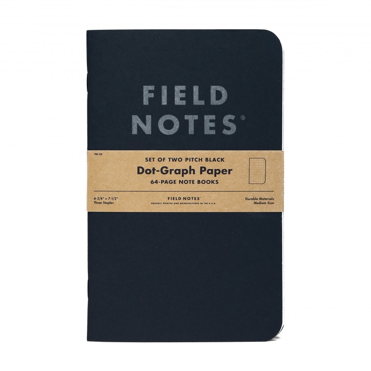 Field Notes Pitch Black Large 2-Pack - Muistivihko