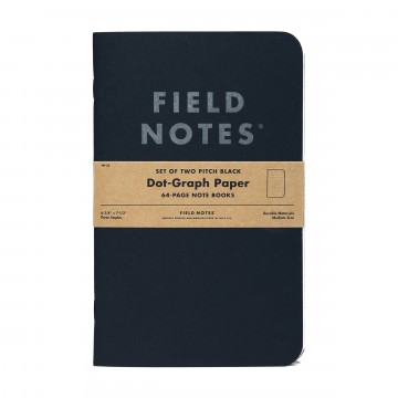 Pitch Black Large 2-Pack Notizblock:  Field Notes stellt seit 10 Jahren Notizbücher her und – mit wenigen Ausnahmen – passten sie immer in Ihre Tasche....